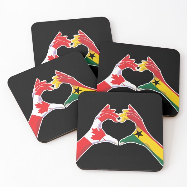 Item preview, Ghana Ghanaian Canadian Canada Love Heart Peace designed and sold by FlagX.