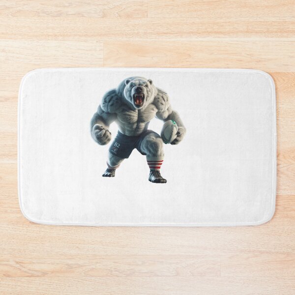 Item preview, Polar bear rugby player designed and sold by SpendieSellers.