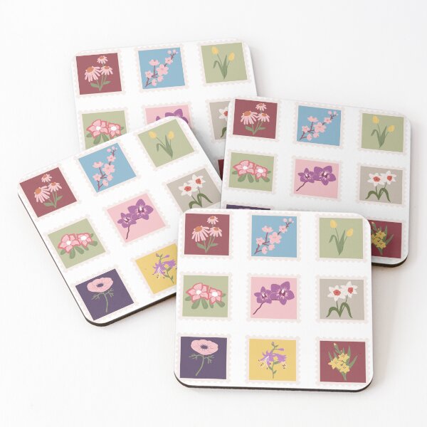Item preview, Floral Medley Stamp Set 2 designed and sold by koodoodles.