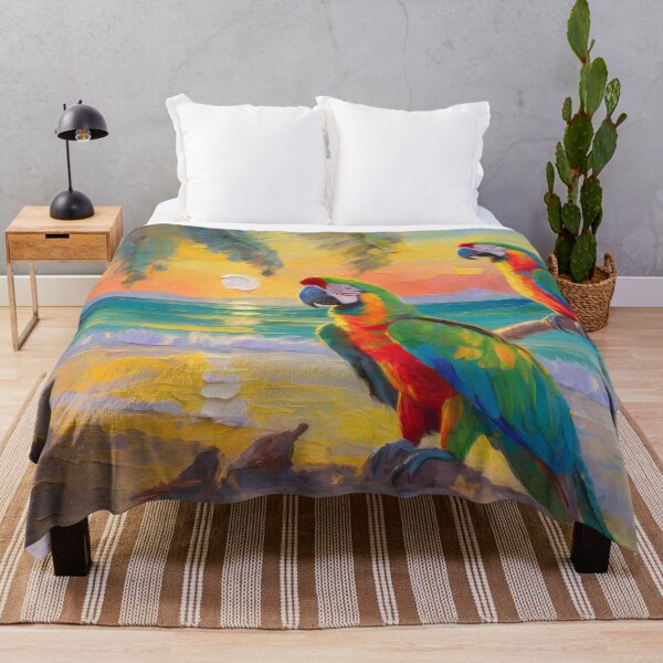 Item preview, Two Parrots In An Exotic Landscape designed and sold by LuminanceArt.