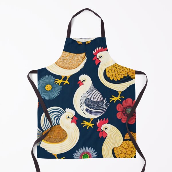 Item preview, Chickens and flowers designed and sold by Roxburylane.