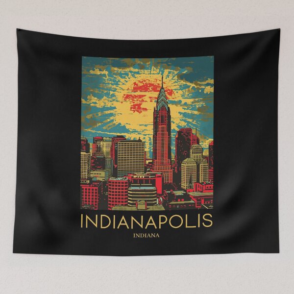 Item preview, A Pop Art Travel Print of Indianapolis - Indiana  designed and sold by StudioRedKoala.
