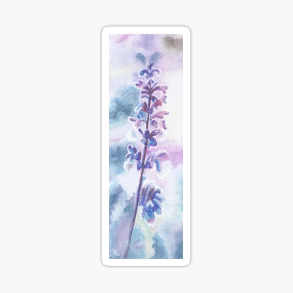 Lavender, watercolor landscape Sticker