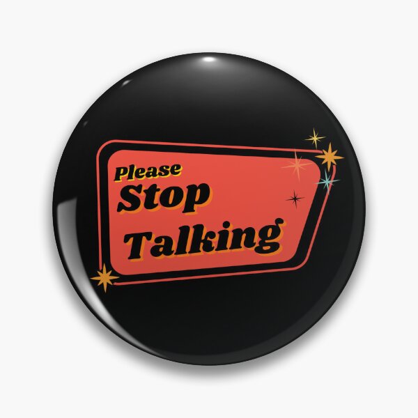 Item preview, Mid Century Modern Funny Sign- Pls stop talking  designed and sold by Haonice.