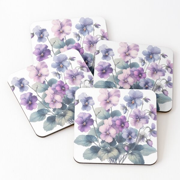 Artikelvorschau, Aquarell von violetten Veilchen entworfen und verkauft von EnchantedIsle.