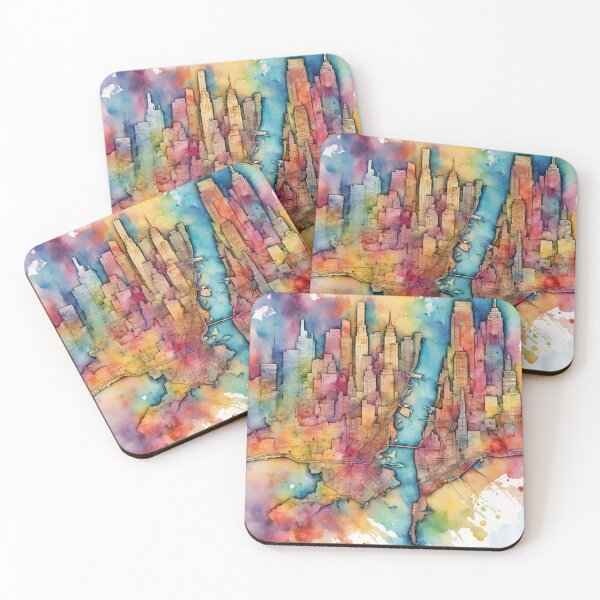 Item preview, New York City Street Map Watercolor designed and sold by Modern-Tropical.