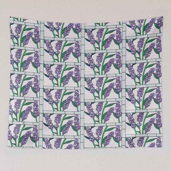 Item preview, Lavender stained glass window  designed and sold by AbigailHerman.