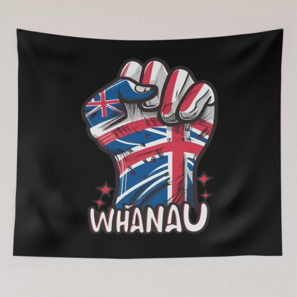 Item preview, Whānau, Fist, NZ Flag, Family designed and sold by UrbanGraphixs.