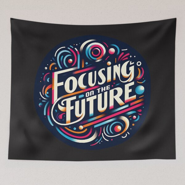 Item preview, Focusing on the future, typography designed and sold by maxmaj.