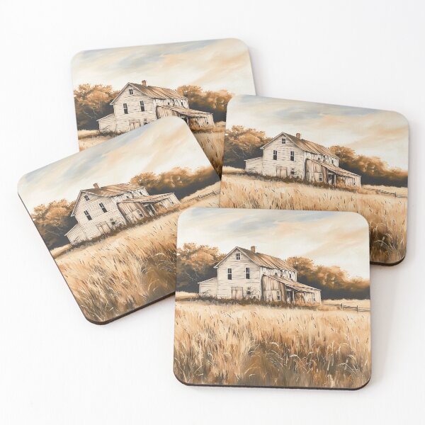 Item preview, Twilight Harvest - Rustic Farmhouse in the Fields designed and sold by MichelTimeArt.