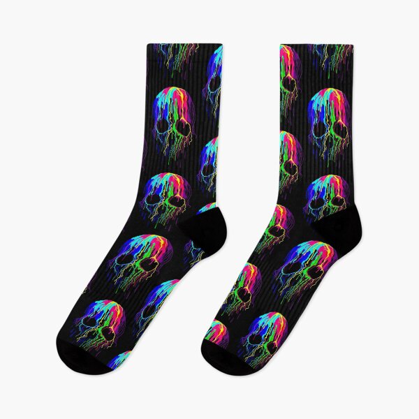 Item preview, rainbow dripping paint Skull drip designed and sold by Gossip Rag.