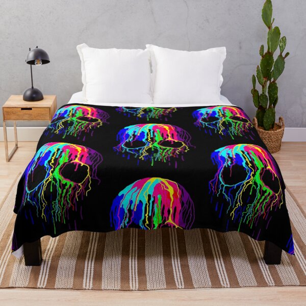 Item preview, rainbow dripping paint Skull drip designed and sold by Gossip Rag.