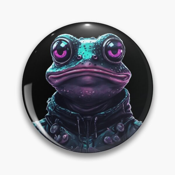 Item preview, Cyberpunk Amphibian, Kawaii Frog, Dark Character designed and sold by Burn-Ego.