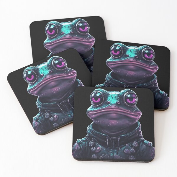 Item preview, Cyberpunk Amphibian, Kawaii Frog, Dark Character designed and sold by Burn-Ego.