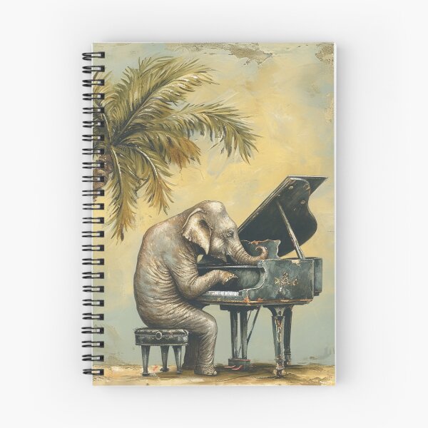 Item preview, Elephant playing piano 1 designed and sold by Creative Shed Designs.