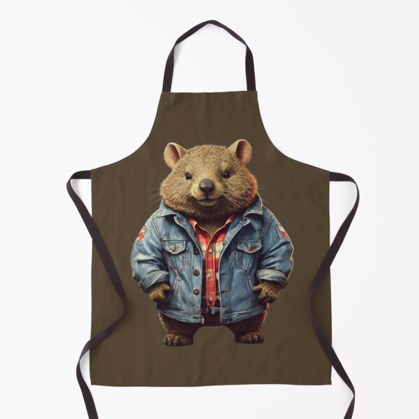 Item preview, Wombat in denim jacket designed and sold by PierreAlbijanic.