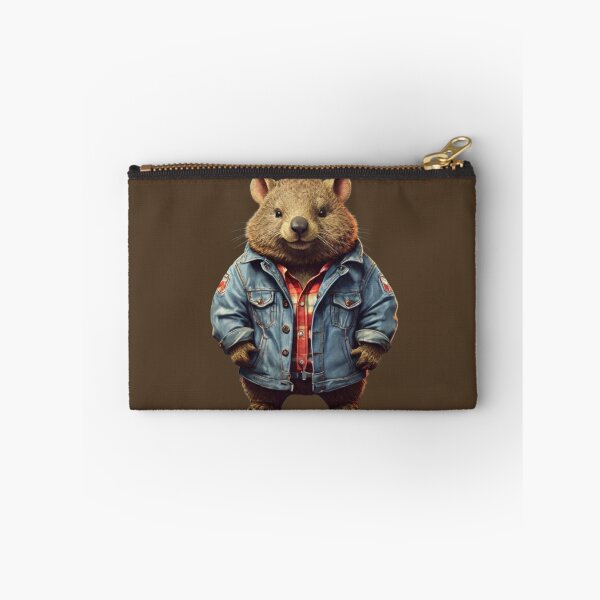 Item preview, Wombat in denim jacket designed and sold by PierreAlbijanic.