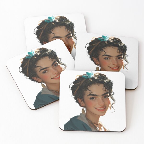 Item preview, Young Frida Smiling  designed and sold by AIbrushedHamlet.