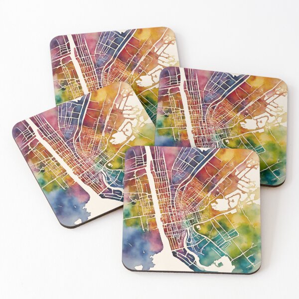 Item preview, Copy of New York City Street Map Watercolor designed and sold by Modern-Tropical.