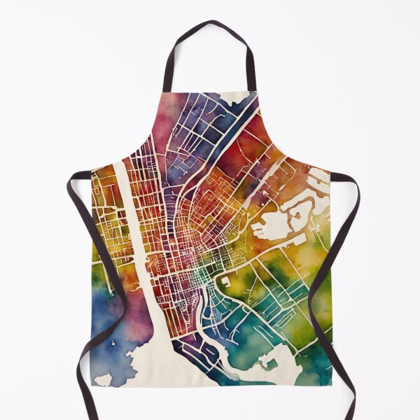 Item preview, Copy of New York City Street Map Watercolor designed and sold by Modern-Tropical.