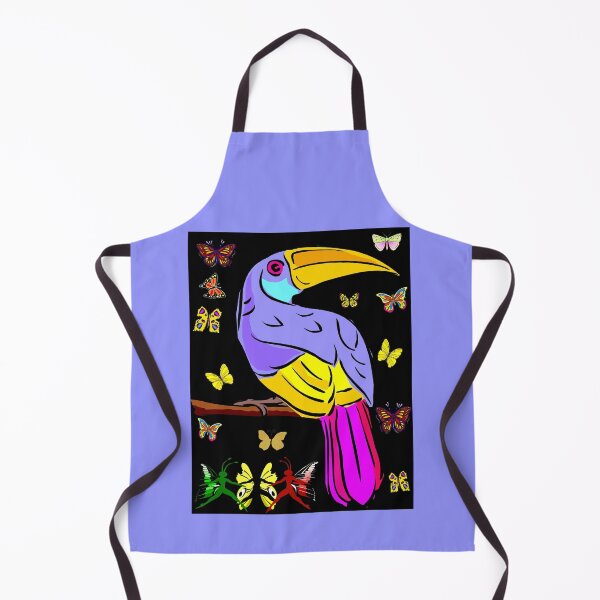 Item preview, Comic Toucan Bird with Butterflies Fantasy Whimsical Funny Print  designed and sold by posterbobs.