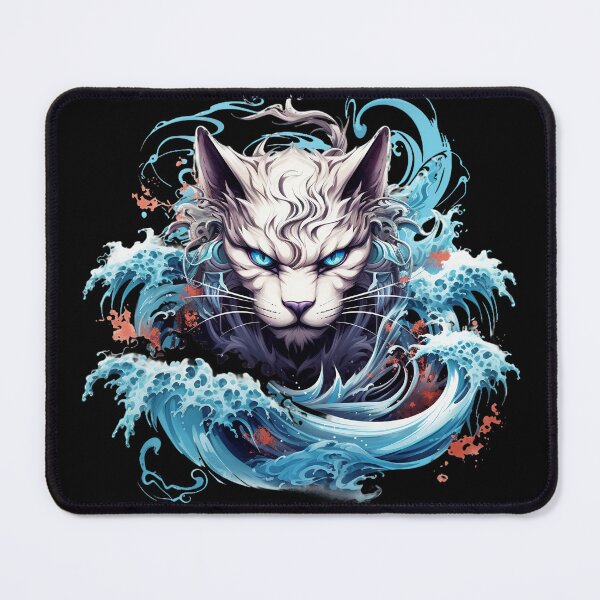 Item preview, Découvrez la majesté de la Chimère Fantastique des Flots Ancestraux, une illustration magique où les vagues tumultueuses de la mer s'entrelacent avec l'esprit d'un chat ancien. Ce design évoque un monde où la fantaisie rencontre le mystique, capturant l'e designed and sold by ObjCrea123.