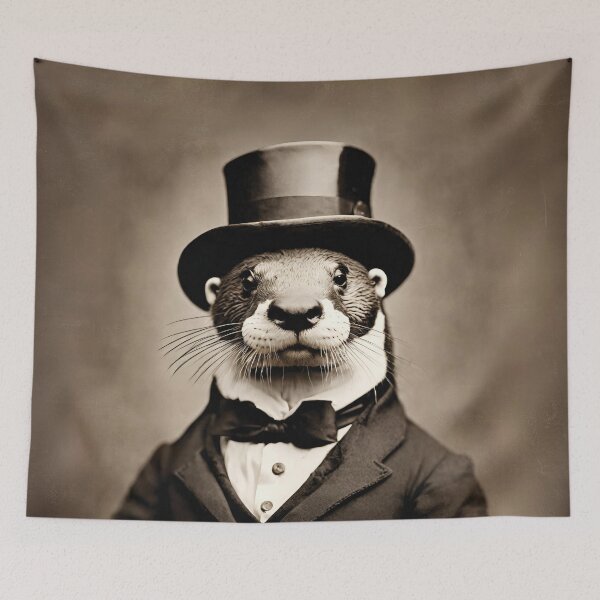 Item preview, Otter Portrait Victorian Artistic Gift Fashion Animal  designed and sold by popanato.