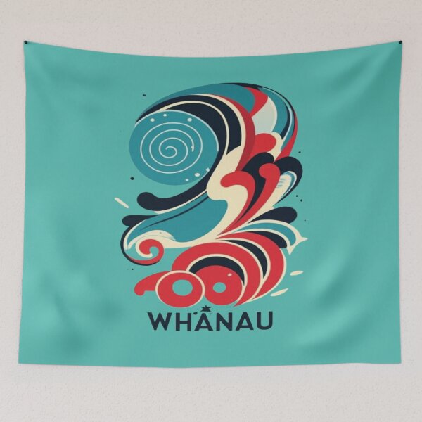 Item preview, Whānau, Waves, NZ Flag, Family designed and sold by UrbanGraphixs.