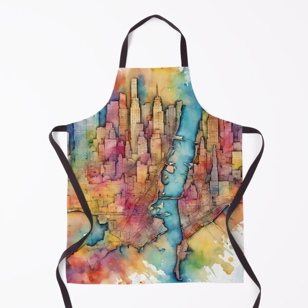 Item preview, New York City Street Map Watercolor designed and sold by Modern-Tropical.