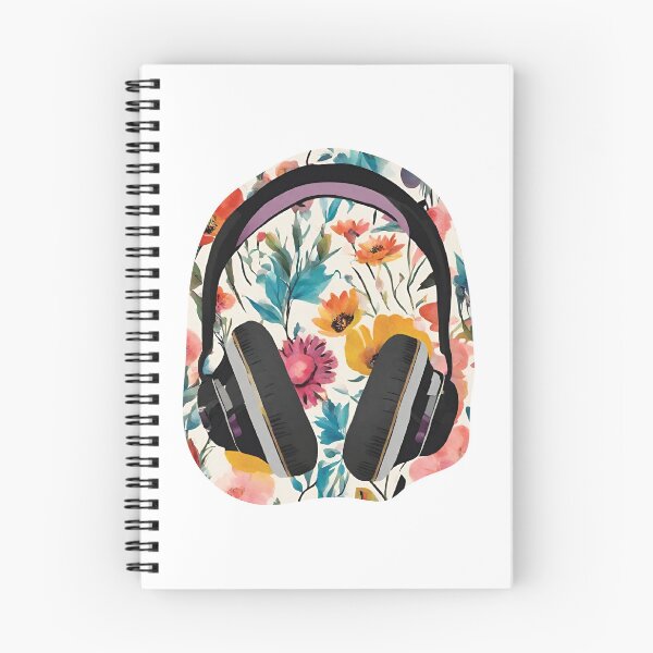 Item preview, Headphones In Wildflowers designed and sold by echowood26.