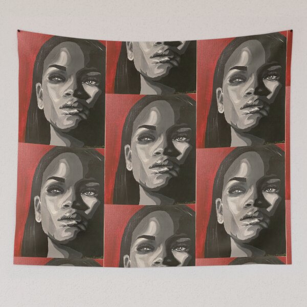 Item preview, Rihanna Fan Art- Grayscale Illustration  designed and sold by LillyannaEliz.