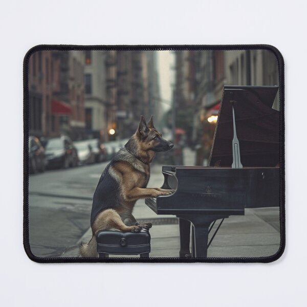 Item preview, German Shepherd playing piano 1 designed and sold by Creative Shed Designs.
