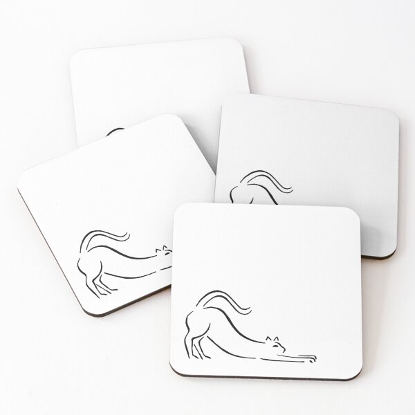 Item preview, Minimalistic Stretching Cat Drawing designed and sold by Andy Cunningham Designs.