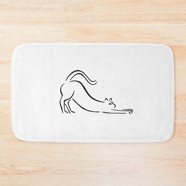 Item preview, Minimalistic Stretching Cat Drawing designed and sold by Andy Cunningham Designs.