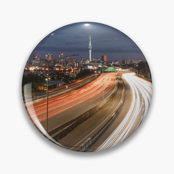 Item preview, Street light trails leading towards Auckland City Sky tower  designed and sold by TUXXY.