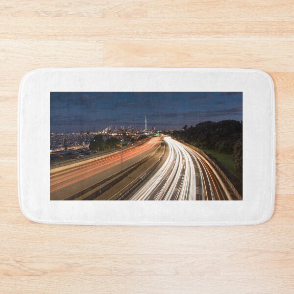 Item preview, Street light trails leading towards Auckland City Sky tower  designed and sold by TUXXY.