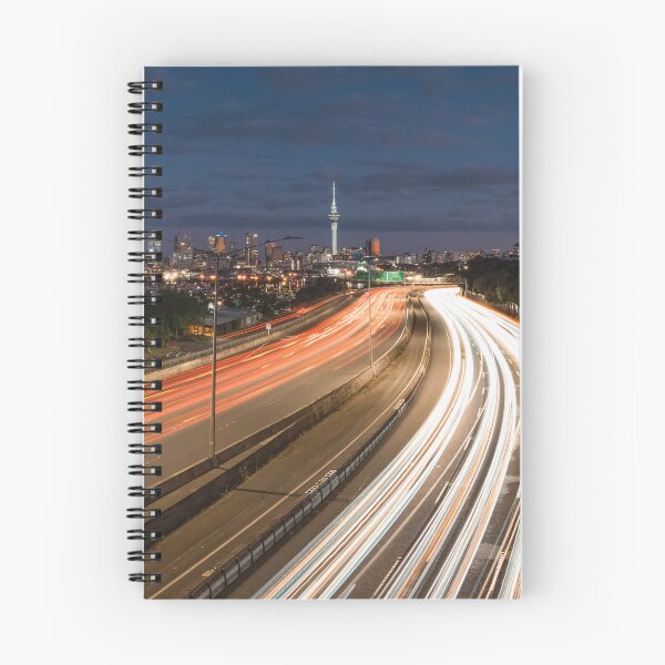Item preview, Street light trails leading towards Auckland City Sky tower  designed and sold by TUXXY.