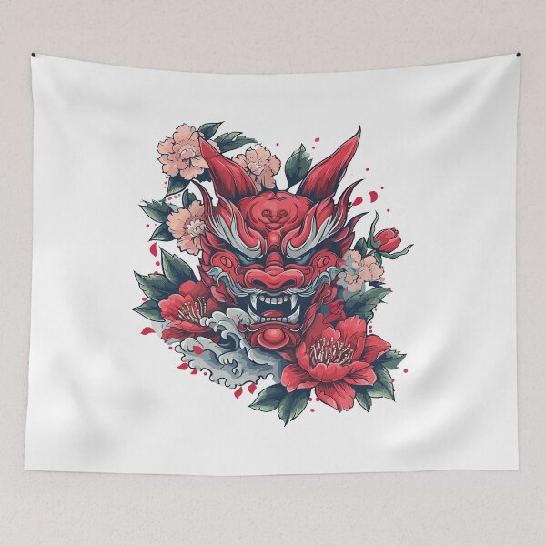 Item preview, japanese red dragon head designed and sold by TheRealmWithin.