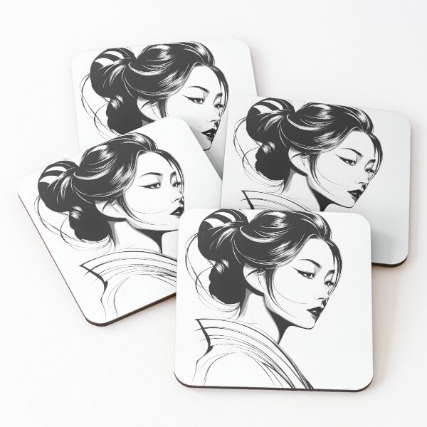 Item preview, Japanese woman line art designed and sold by Metaverse8.