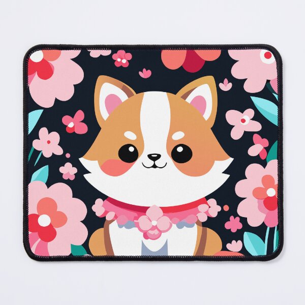 Item preview, Puppy Bloom Bliss: Adorable Pooch Amidst a Floral Fantasy designed and sold by CutesyKoala.
