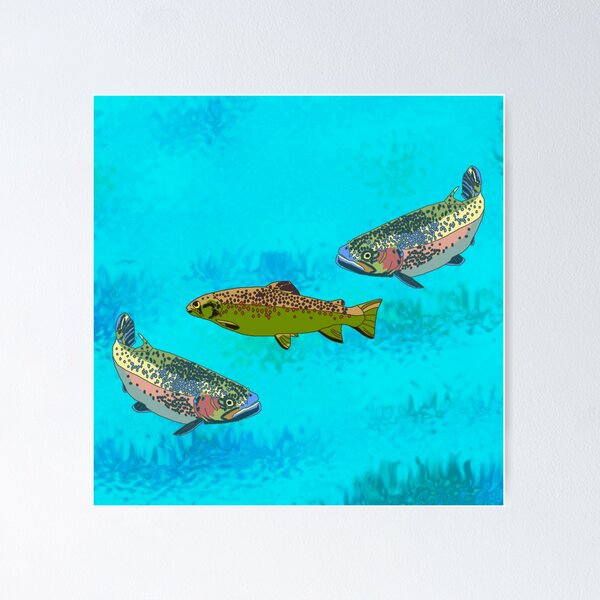 Rainbow Trout Pattern Wall Art for Sale
