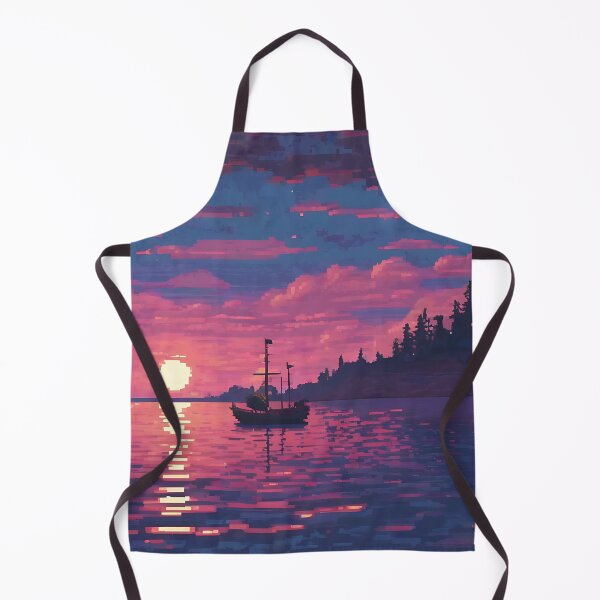 Item preview, Beautiful sunset with a video game style designed and sold by VibrantDesing.