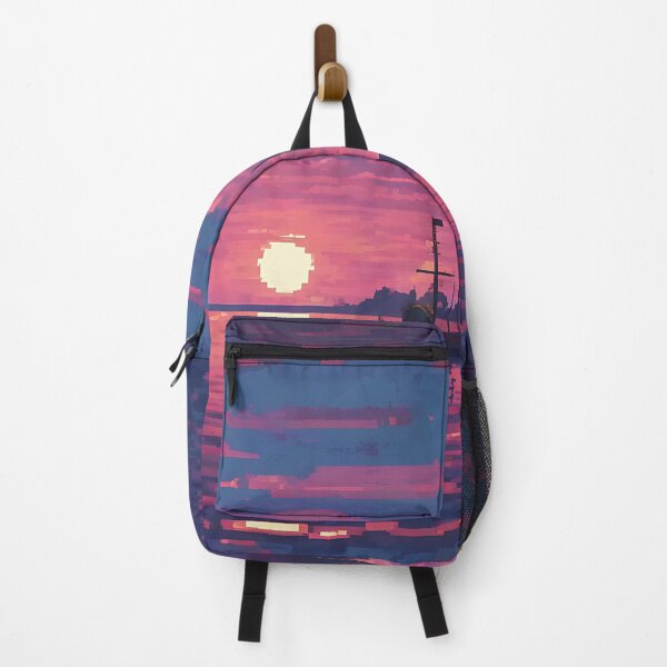 Item preview, Beautiful sunset with a video game style designed and sold by VibrantDesing.