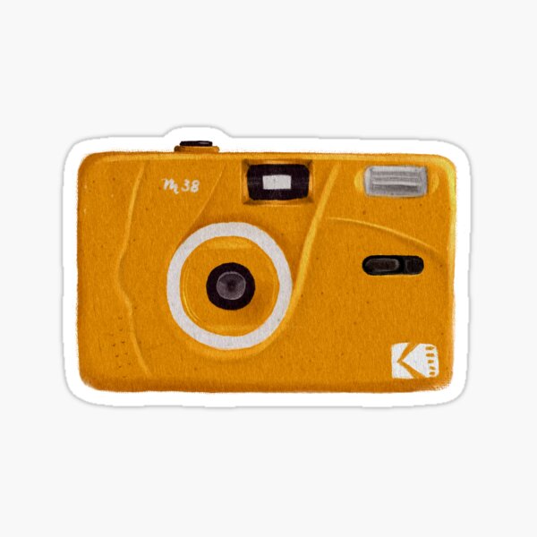 Artikel-Vorschau von Kodak m38 gelbe Retrokamera, designt und verkauft von GoshaDraws.