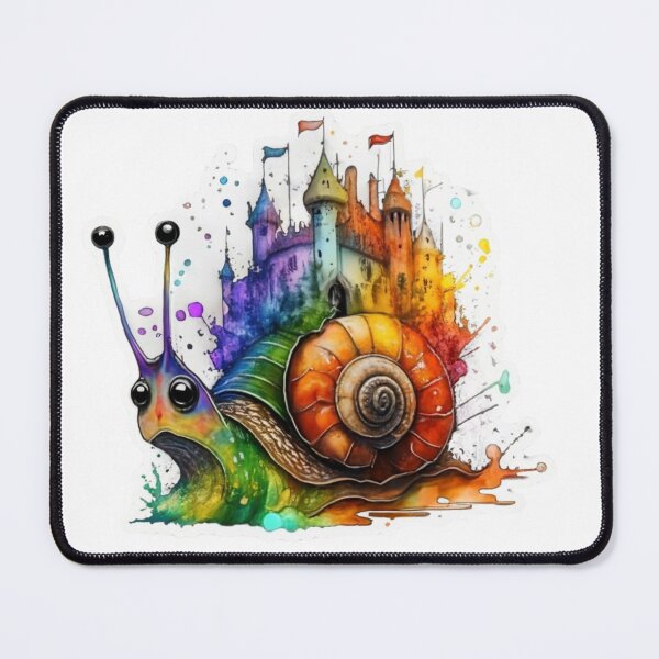 Item preview, Rainbow Splash Snail with Magical Fairytale Castle on his back * King of the Slow Road designed and sold by BadassBazaar.