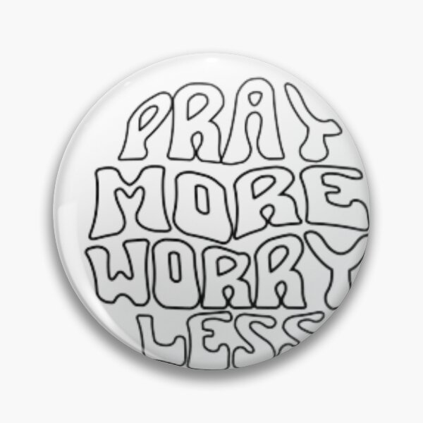 Item preview, Aesthetic Christian PRAY MORE WORRY LESS Sticker Design designed and sold by ZoeBV.