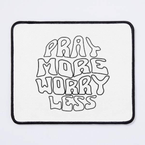 Item preview, Aesthetic Christian PRAY MORE WORRY LESS Sticker Design designed and sold by ZoeBV.