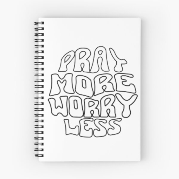 Item preview, Aesthetic Christian PRAY MORE WORRY LESS Sticker Design designed and sold by ZoeBV.