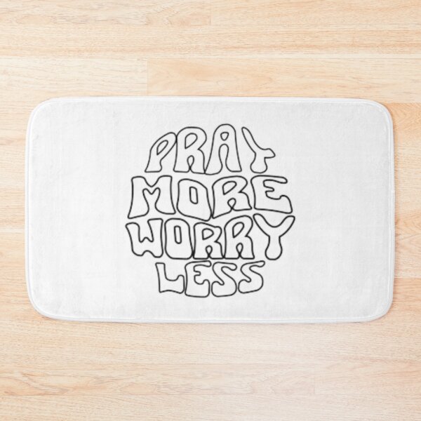 Item preview, Aesthetic Christian PRAY MORE WORRY LESS Sticker Design designed and sold by ZoeBV.
