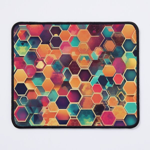 Item preview, Creative Geometric Colorful Pattern "Hexagonal Pulse" designed and sold by ZipperDragon88.